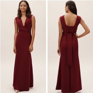 Elegant BHLDN Burgundy Sleeveless Gown size 16
